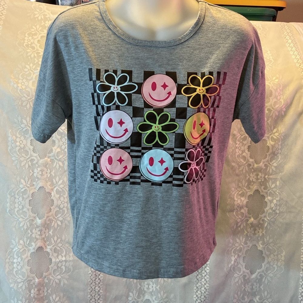 SHEIN Gray Kids Graphic T-Shirt 10Y